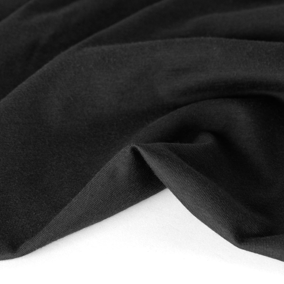 Cotton Jersey Knit - Black | Blackbird Fabrics