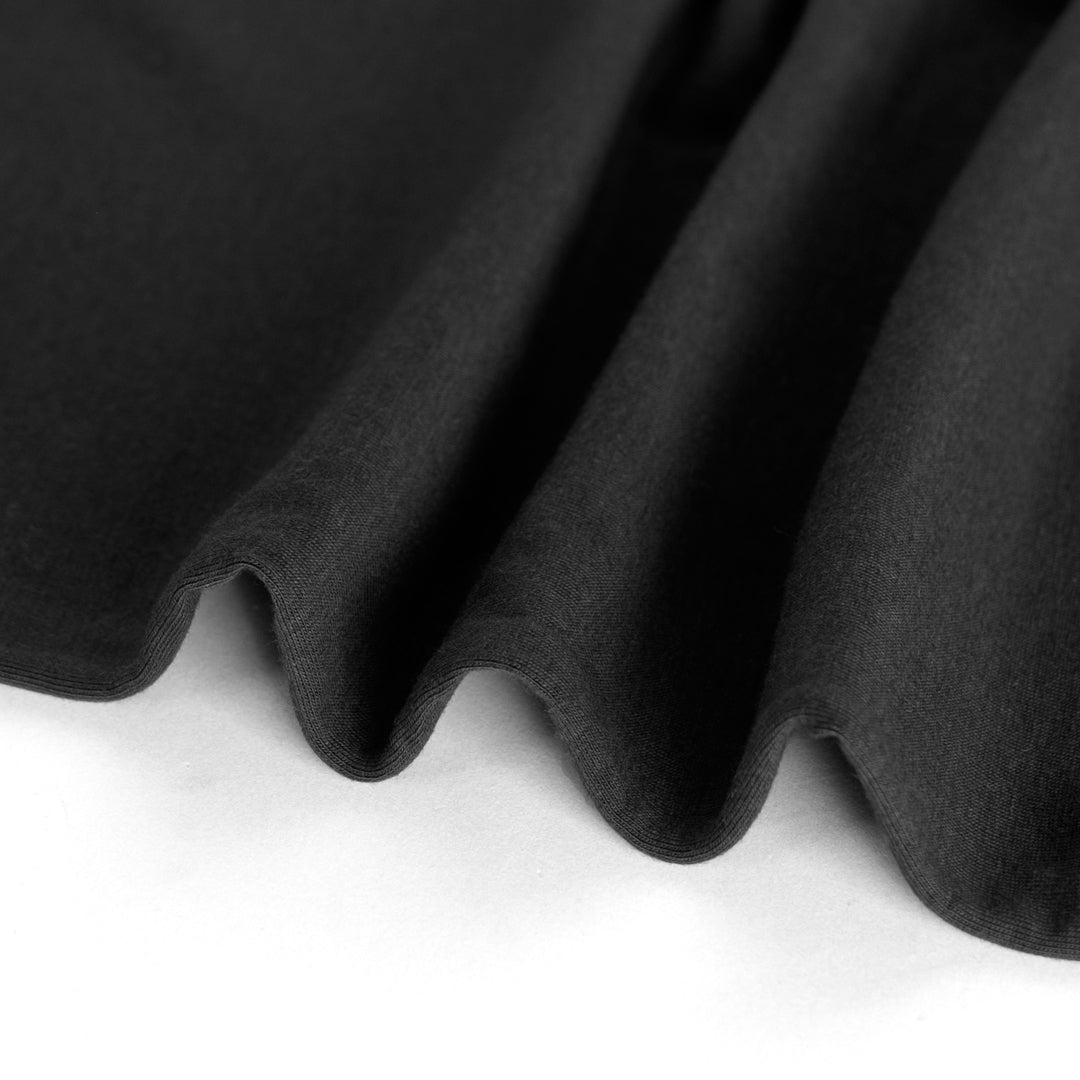 Cotton Jersey Knit - Black | Blackbird Fabrics