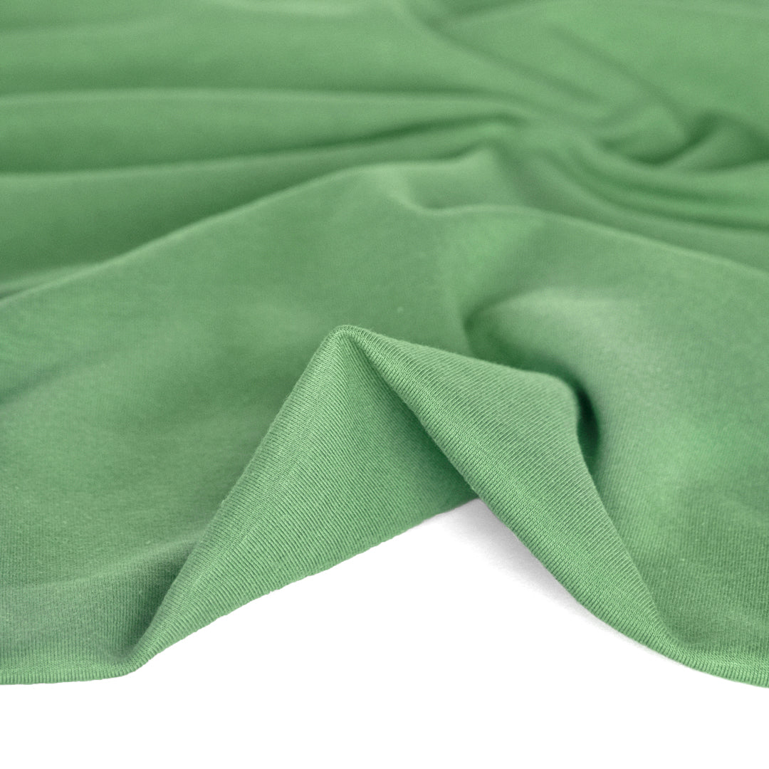 Bamboo & Cotton Stretch Fleece - Spring Green