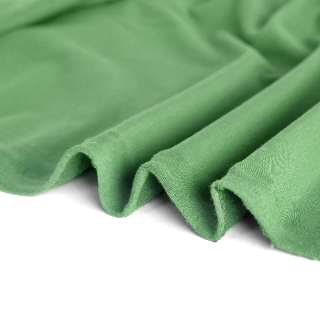 Bamboo & Cotton Stretch Fleece - Spring Green