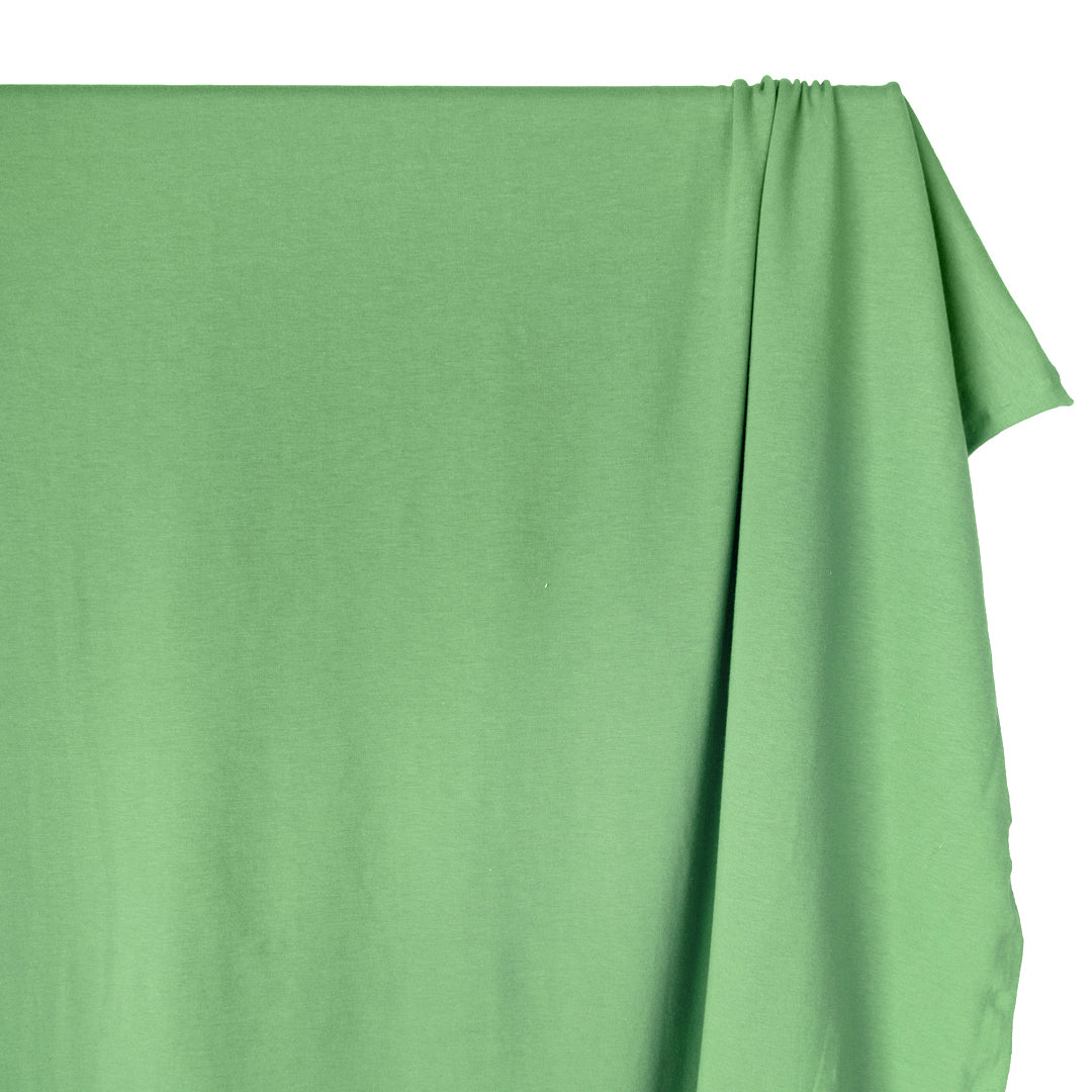 Bamboo & Cotton Stretch Fleece - Spring Green