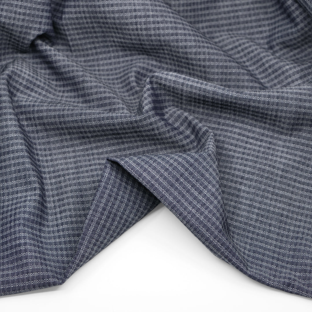 Deadstock Cone Mills Jacquard Denim Shirting - Indigo Chambray | Blackbird Fabrics