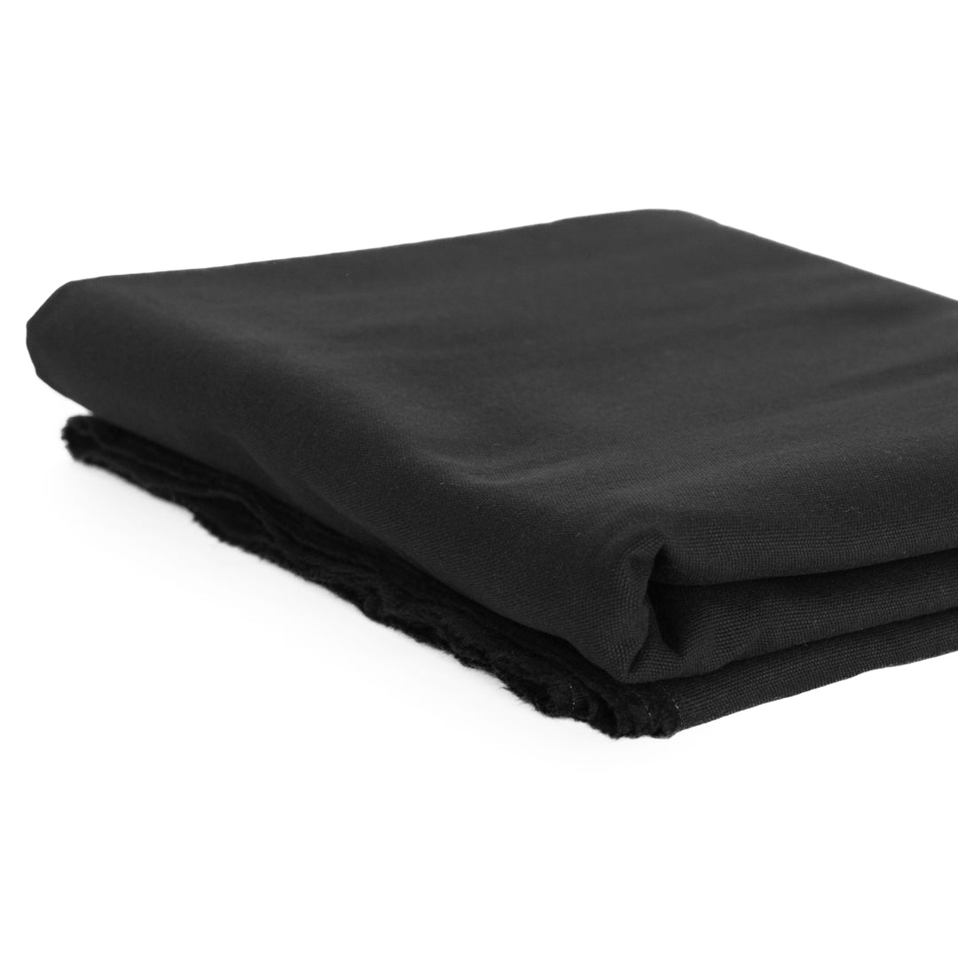 8.5oz Washed Cotton Canvas - Black | Blackbird Fabrics
