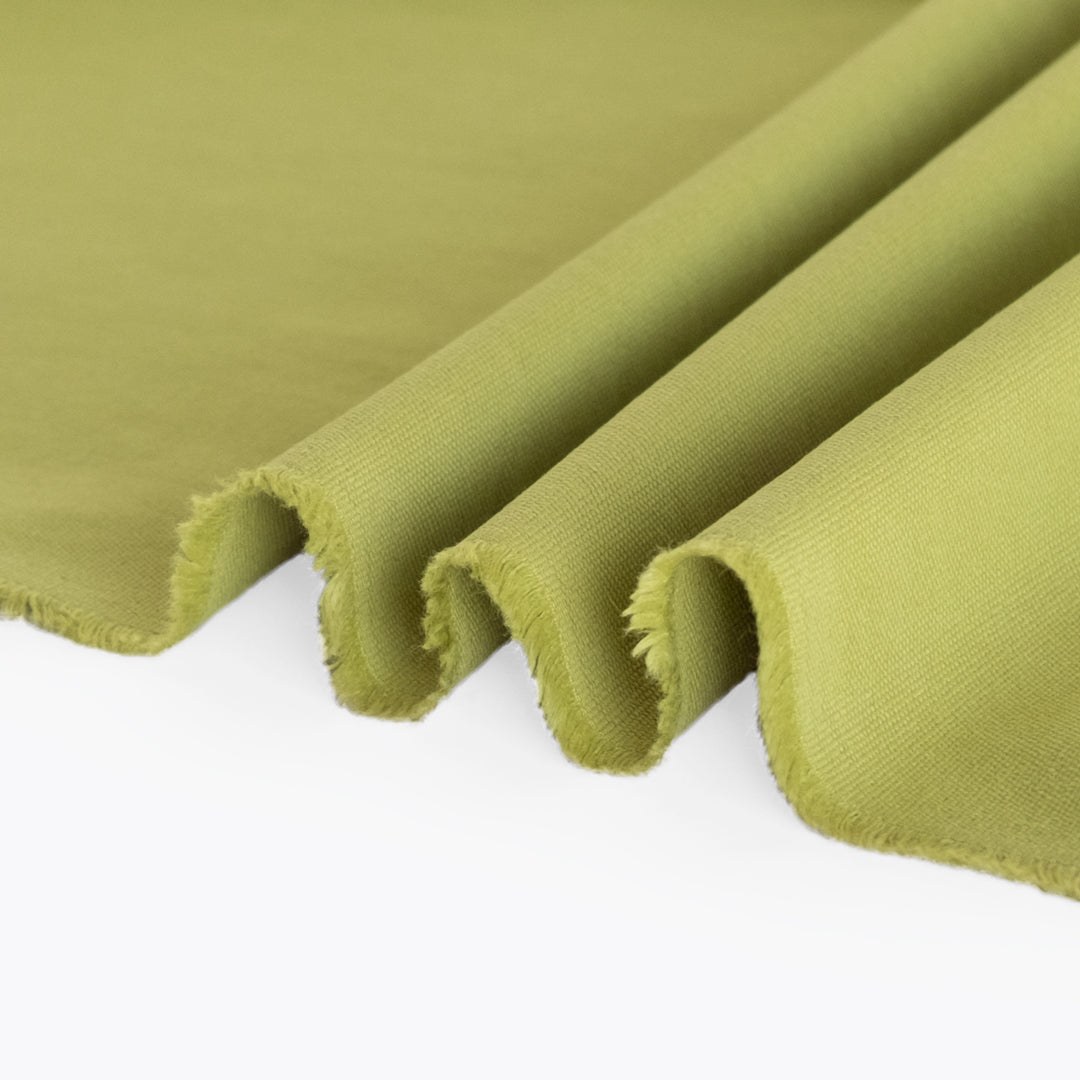 8.5oz Washed Cotton Canvas - Key Lime | Blackbird Fabrics