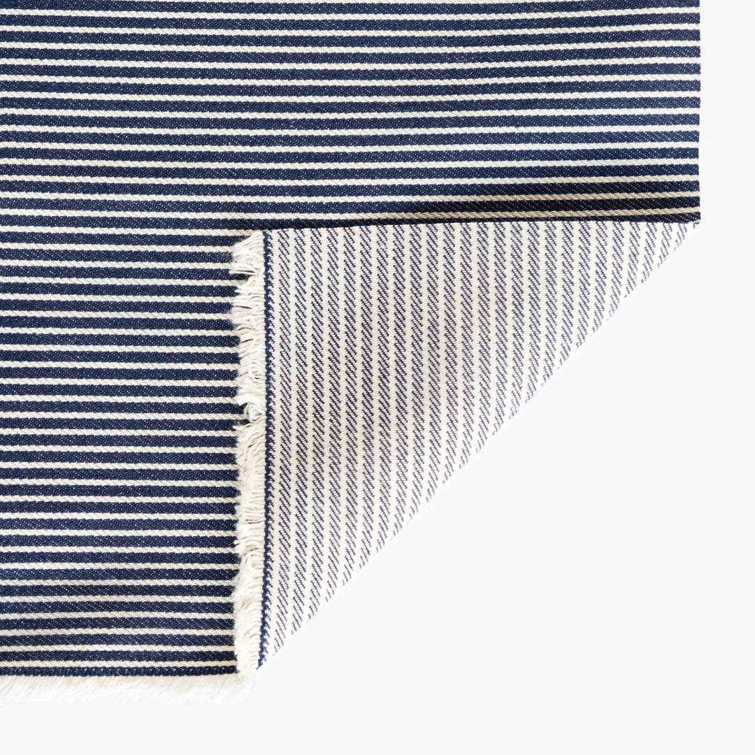 11oz Hickory Stripe Denim - Indigo/Natural