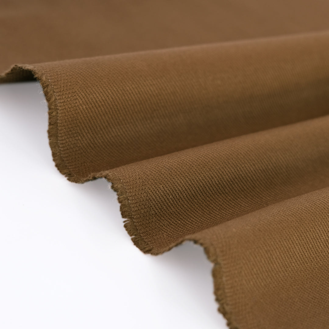 9oz Brushed Bull Denim - Walnut