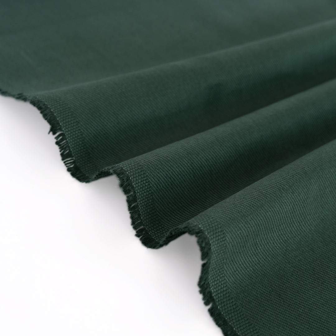 9oz Brushed Bull Denim - Hunter Green