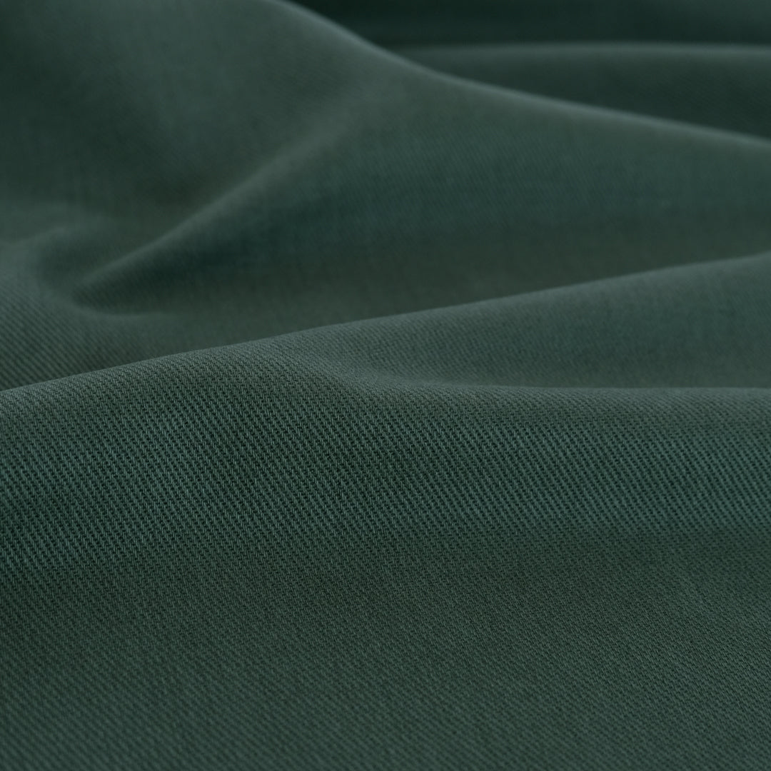 9oz Brushed Bull Denim - Hunter Green
