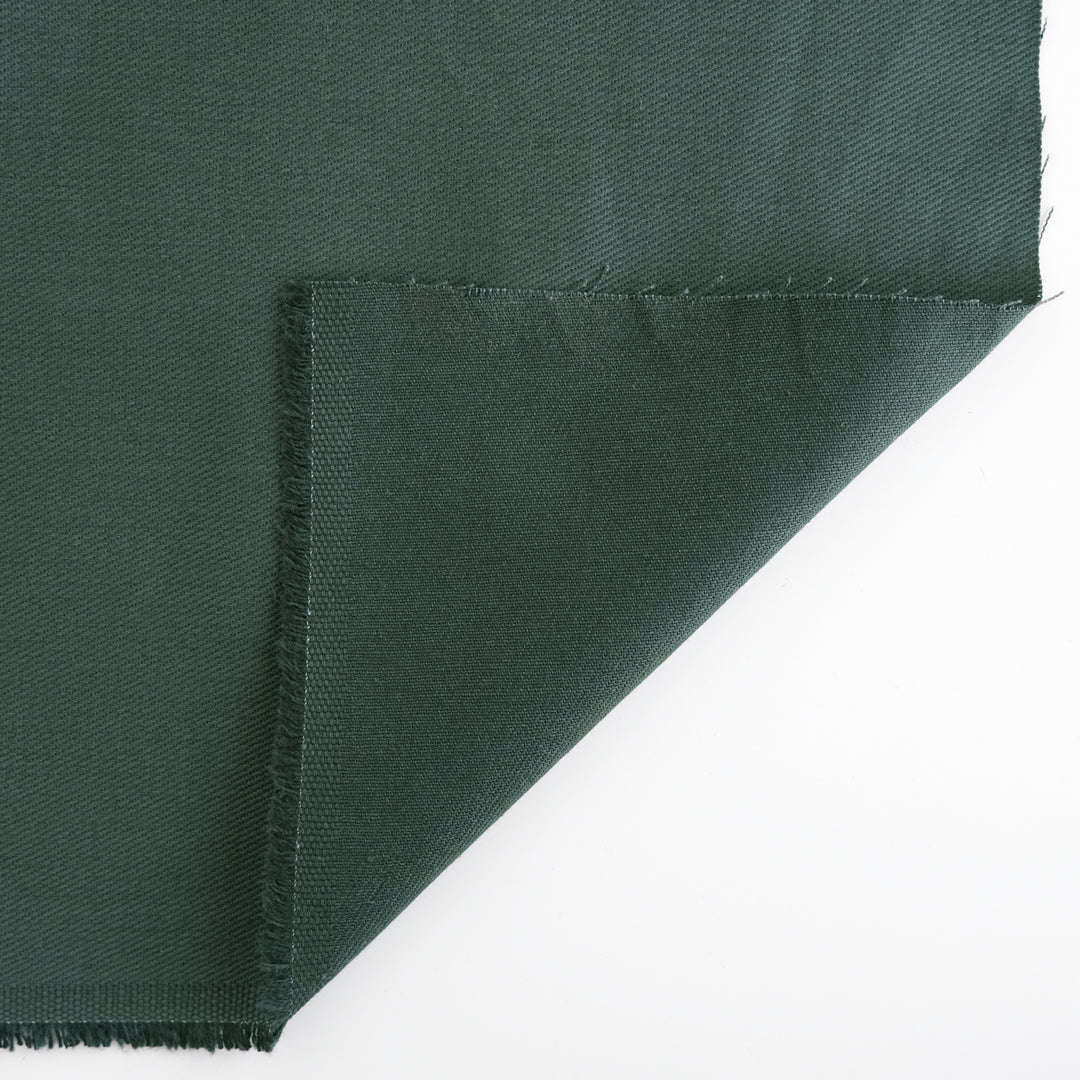 9oz Brushed Bull Denim - Hunter Green