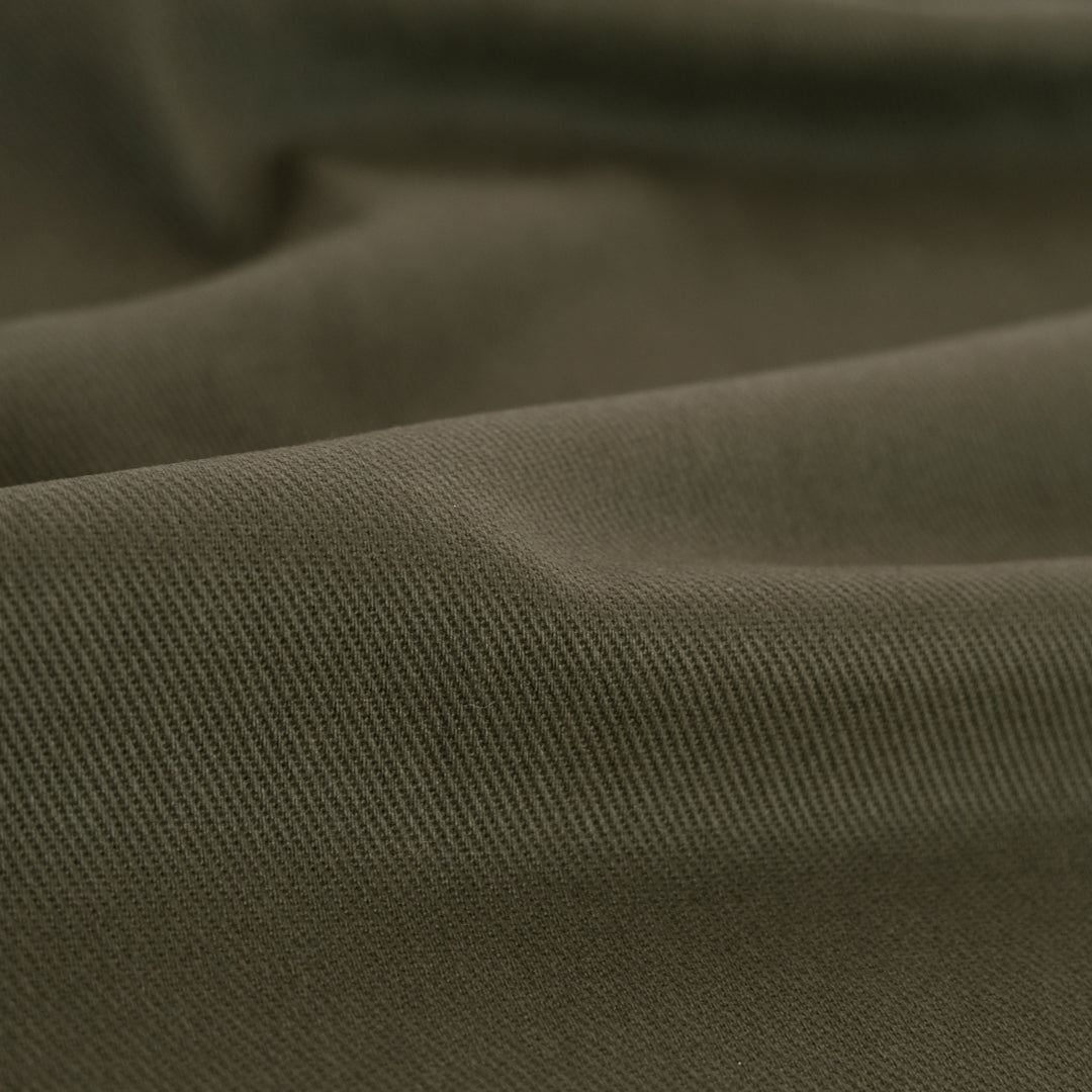 9oz Brushed Bull Denim - Olive Drab