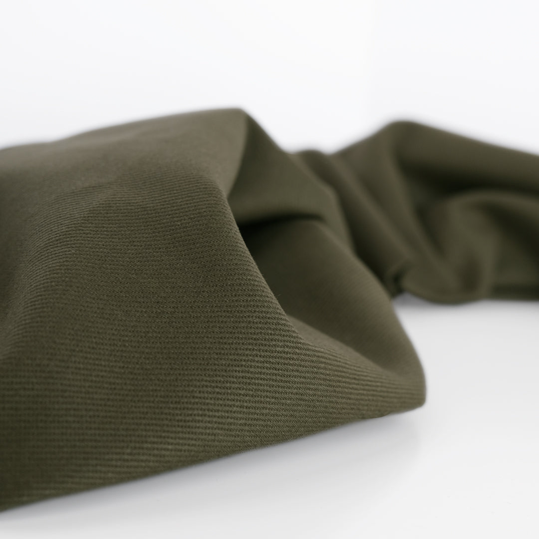 9oz Brushed Bull Denim - Olive Drab