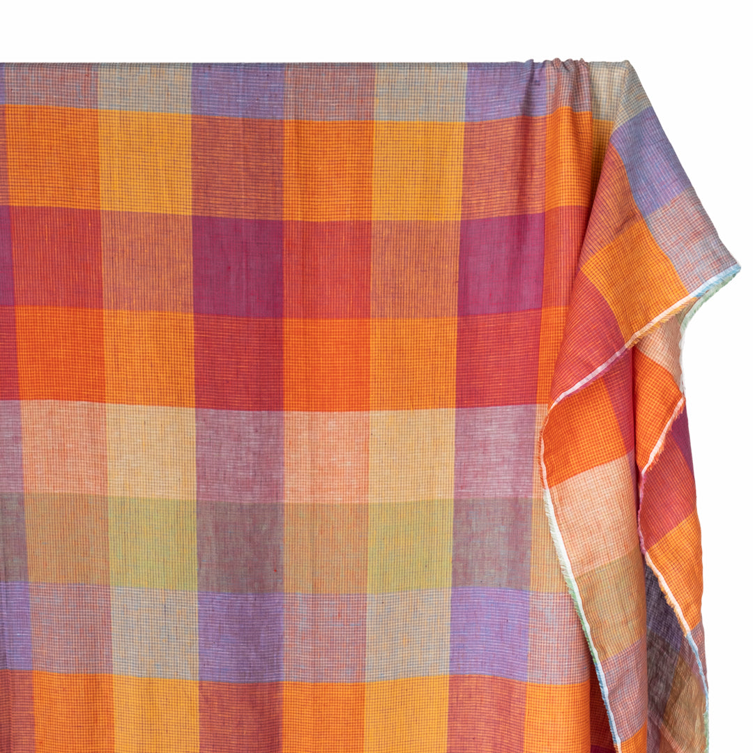 Prism Check Yarn-Dyed Linen - Rainbow | Blackbird Fabrics