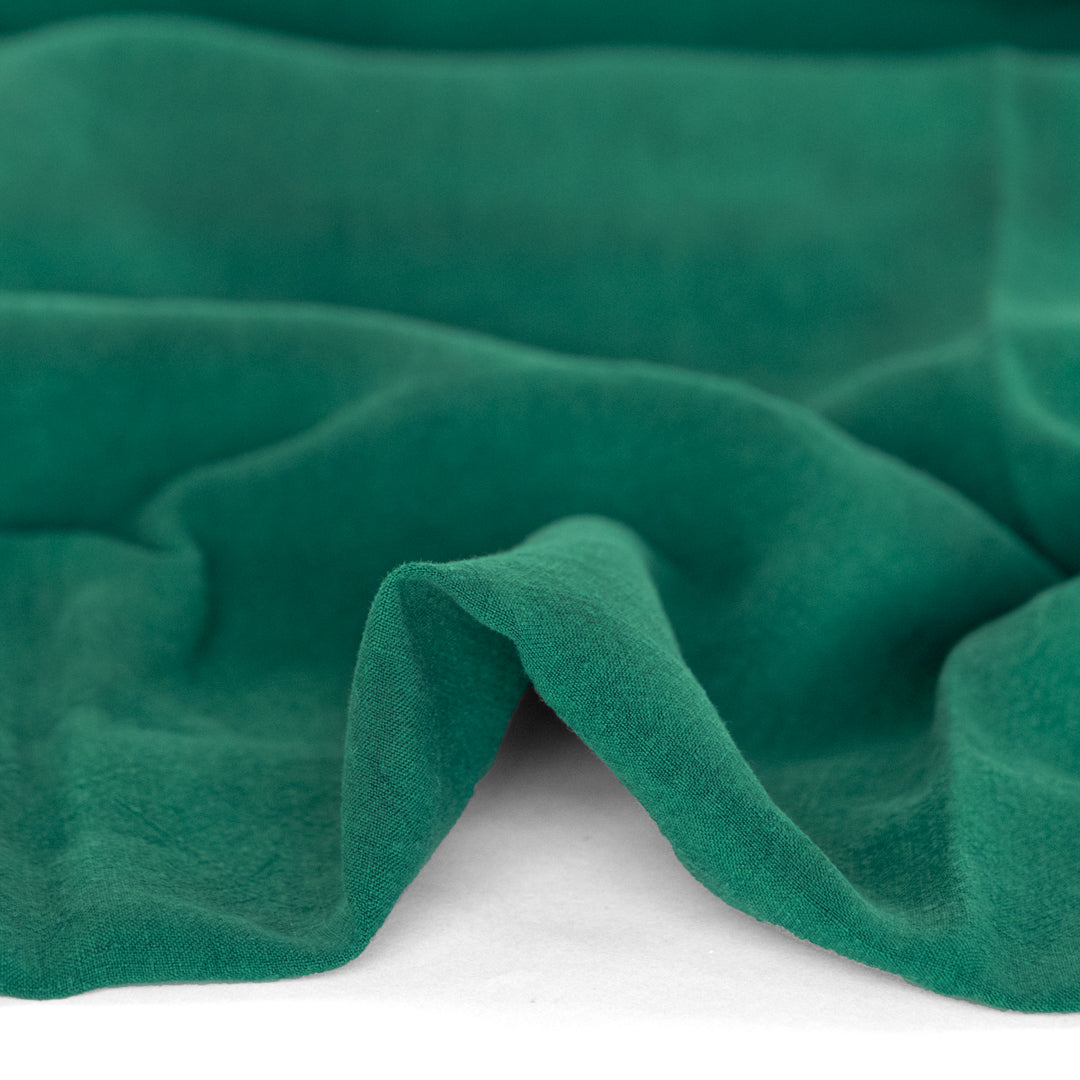 Washed Linen - Emerald | Blackbird Fabrics