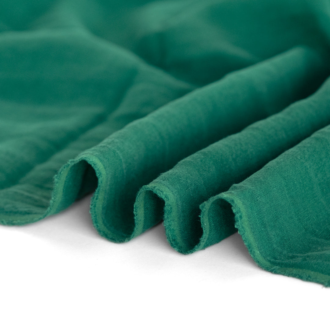 Washed Linen - Emerald | Blackbird Fabrics