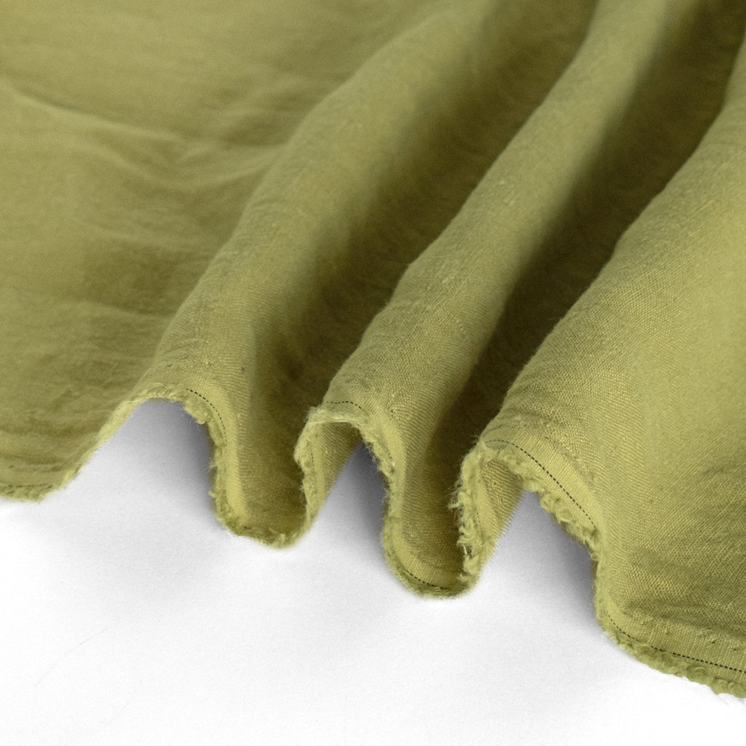 Washed Linen - Celery | Blackbird Fabrics