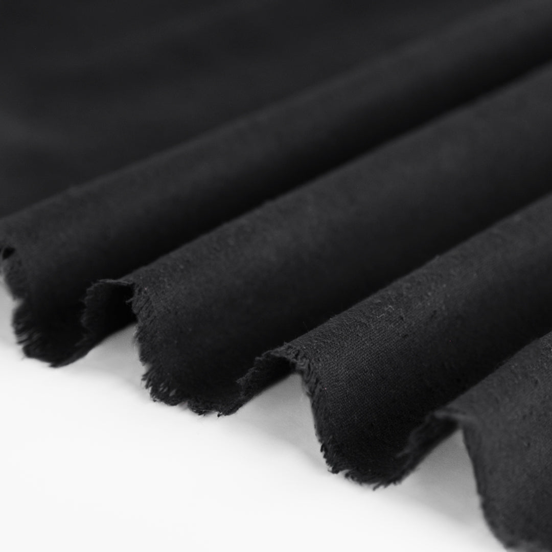 Raw Silk Noil - Black