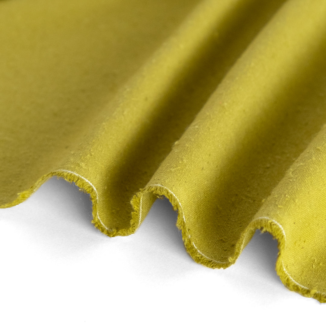 Raw Silk Noil - Chartreuse