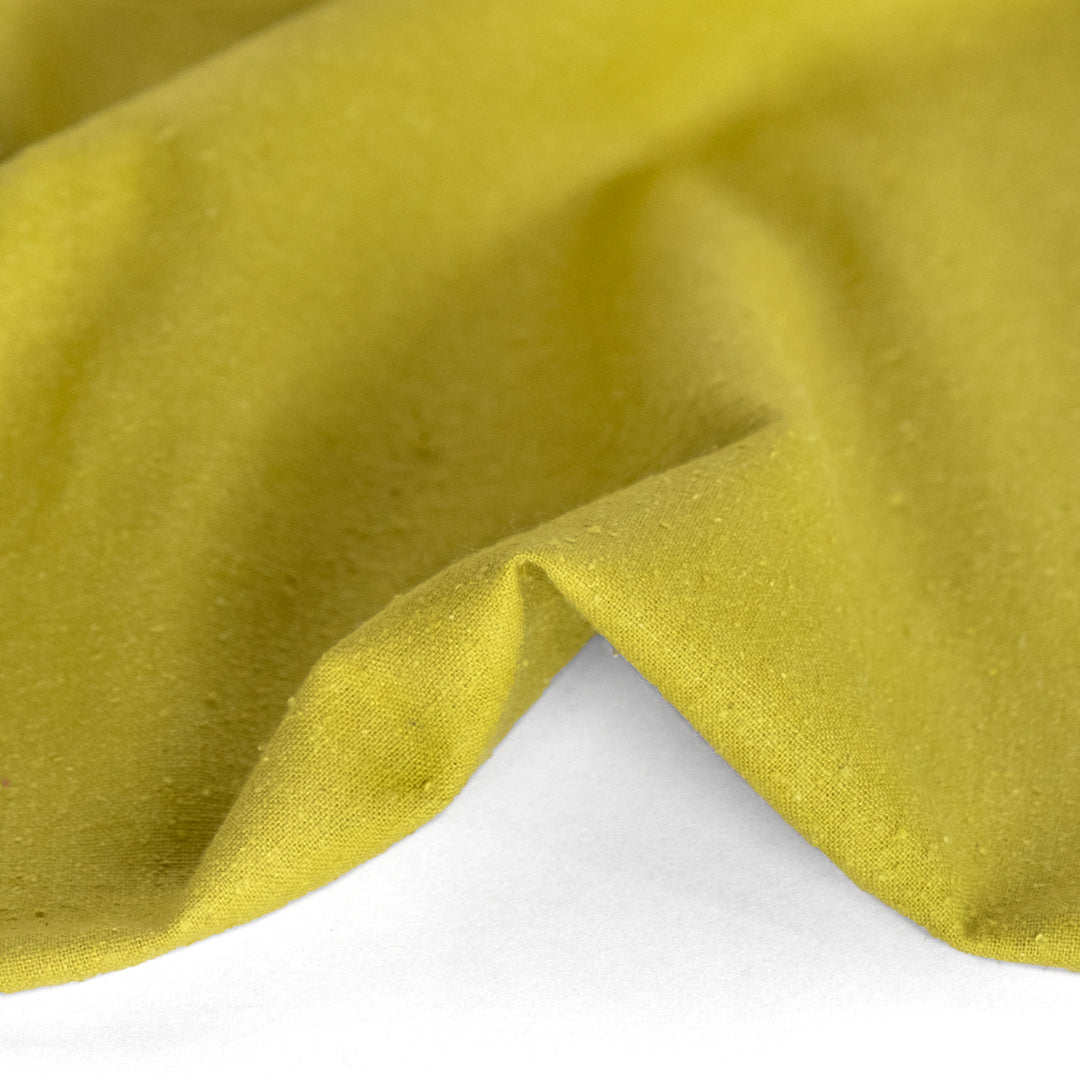 Raw Silk Noil - Chartreuse