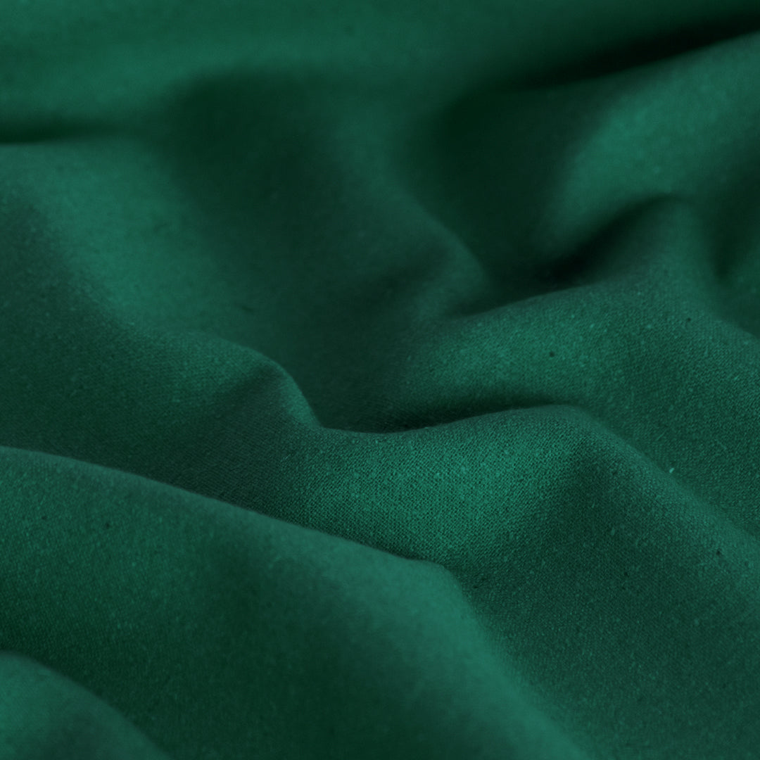 Raw Silk Noil - Emerald | Blackbird Fabrics