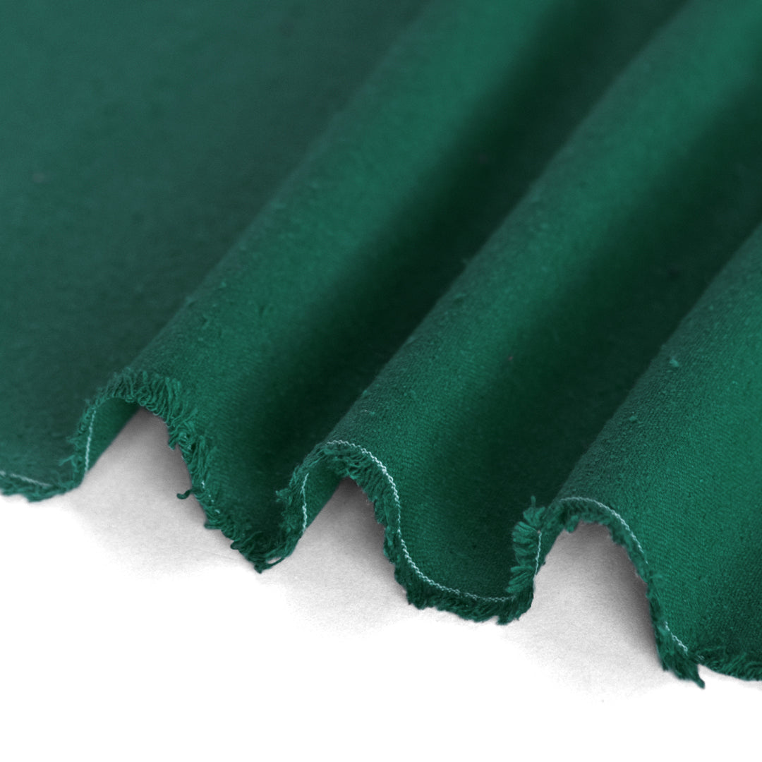 Raw Silk Noil - Emerald | Blackbird Fabrics