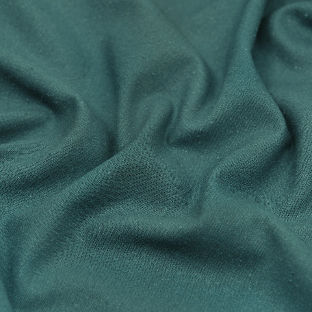 Raw Silk Noil - Lake | Blackbird Fabrics