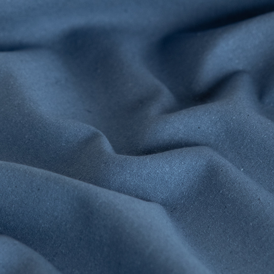 Raw Silk Noil - Blue Pool