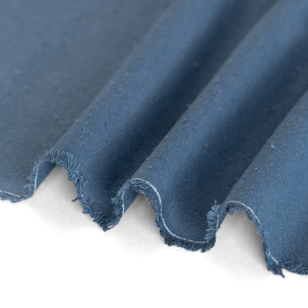 Raw Silk Noil - Blue Pool