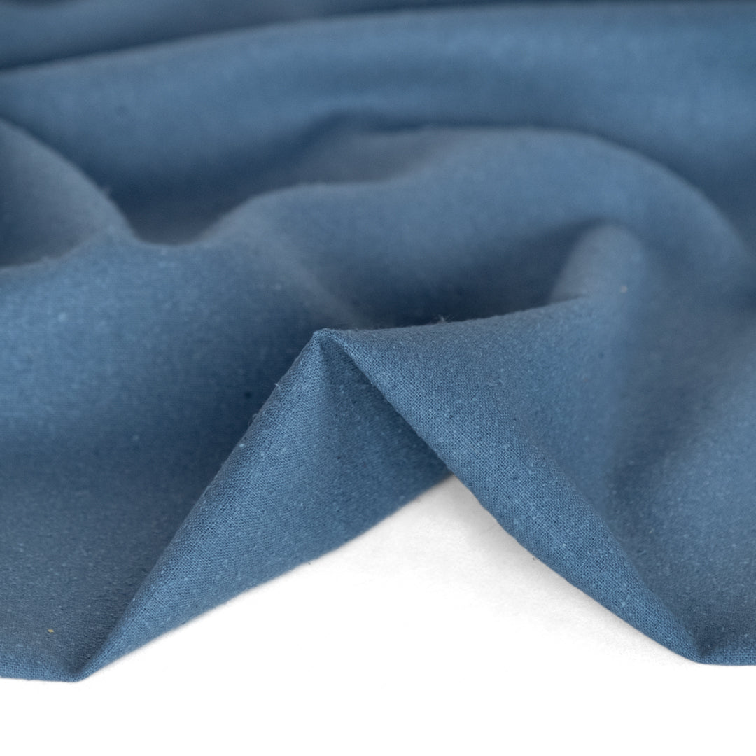 Raw Silk Noil - Blue Pool