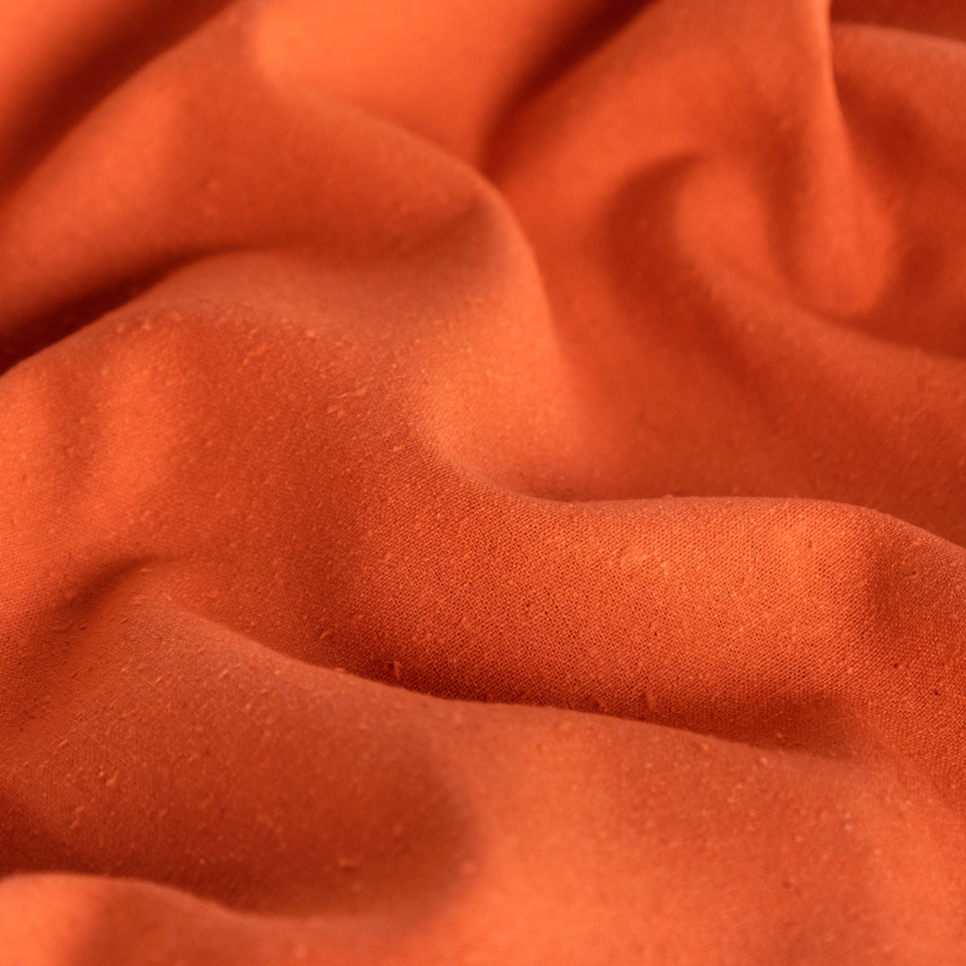 Raw Silk Noil - Blood Orange