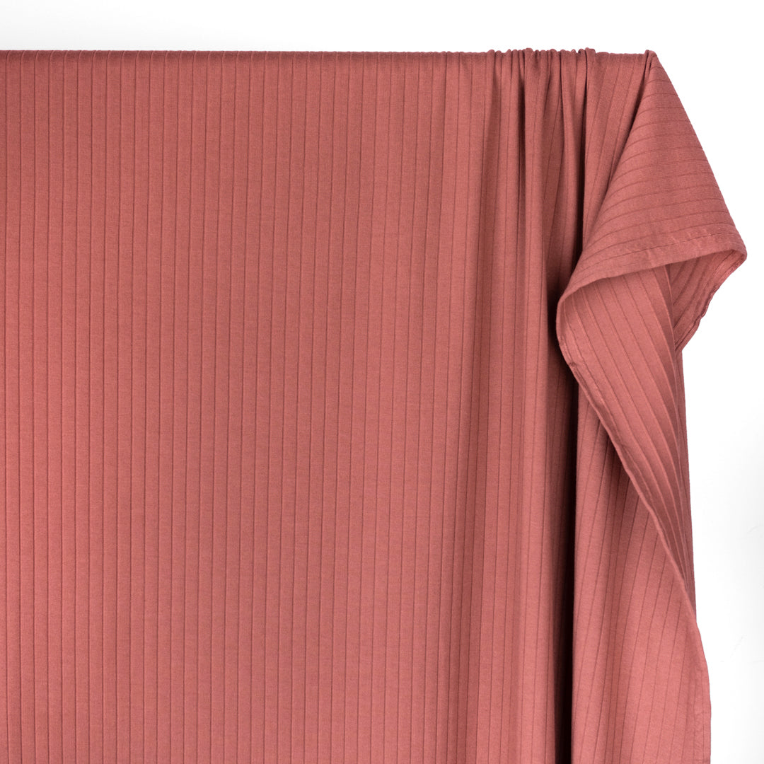 Wide Rib Knit - Wild Rose