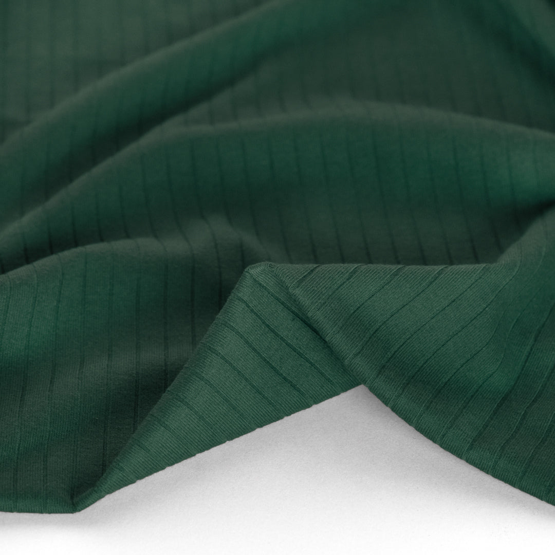 Wide Rib Knit - Pine | Blackbird Fabrics
