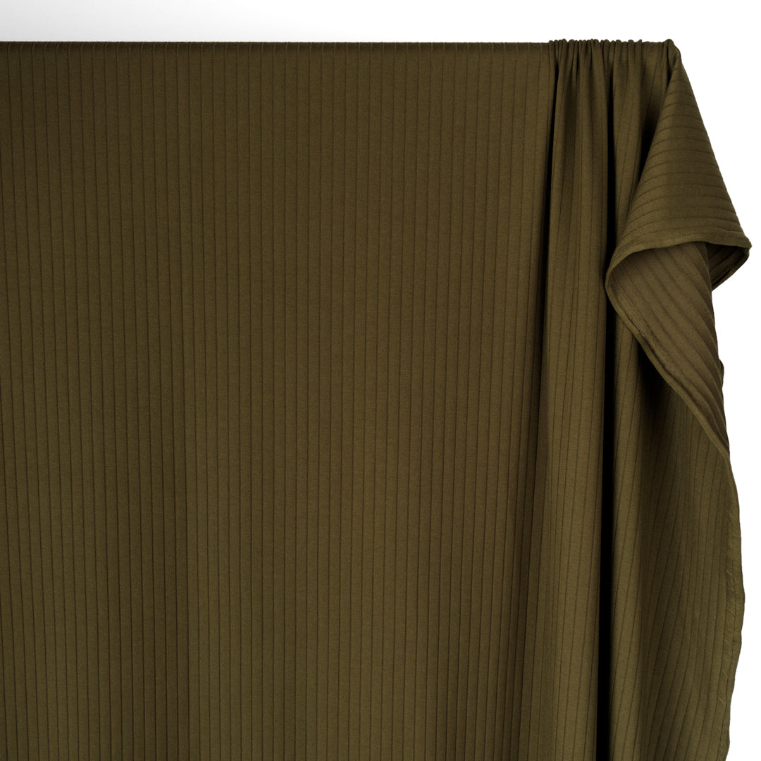 Wide Rib Knit - Dark Olive