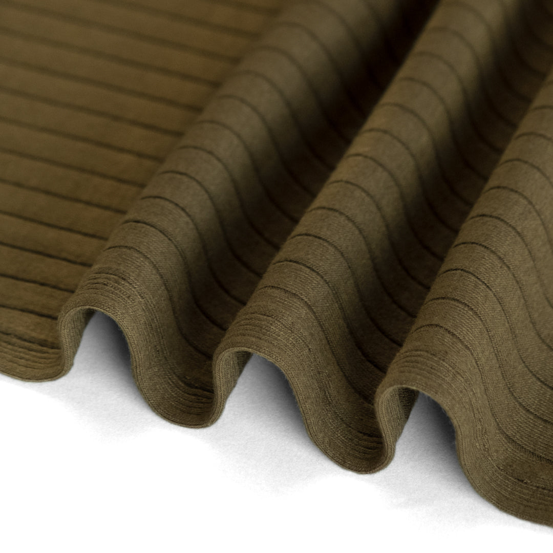 Wide Rib Knit - Dark Olive