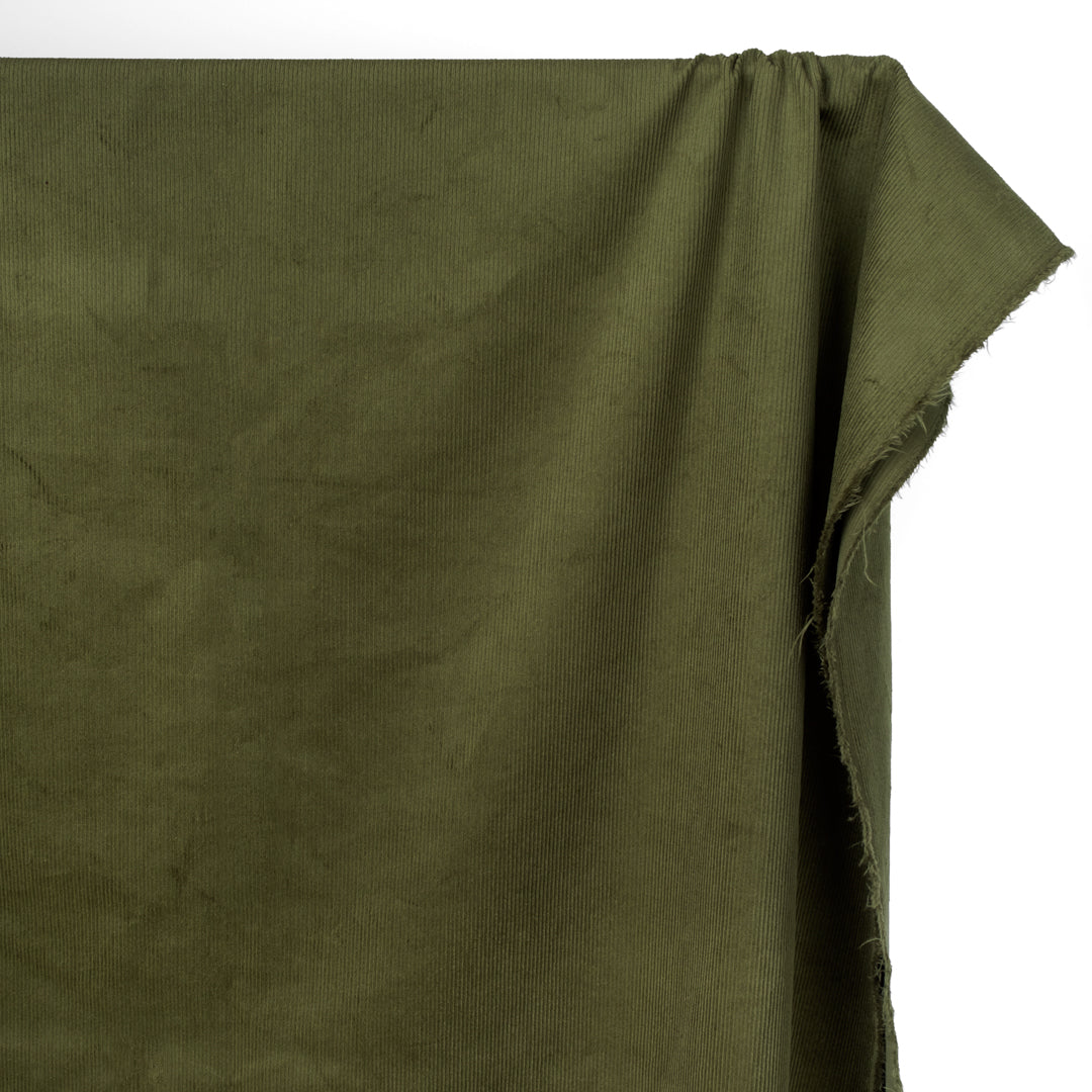 Stretch Cotton Corduroy - Caper | Blackbird Fabrics