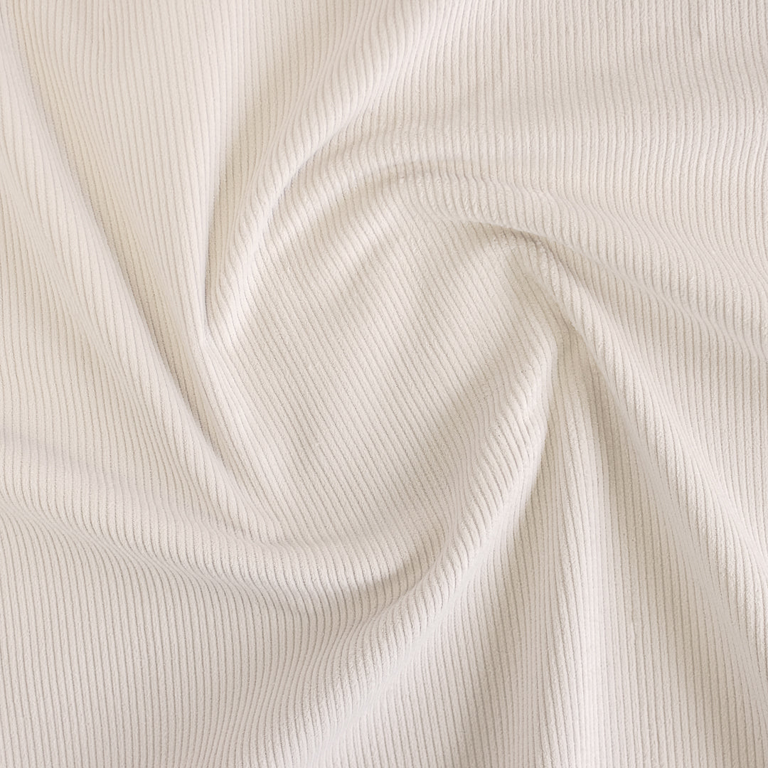 Stretch Cotton Corduroy - Alabaster | Blackbird Fabrics
