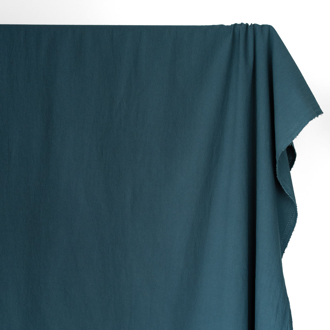 4.5oz Sandwashed Cotton - Petrol | Blackbird Fabrics