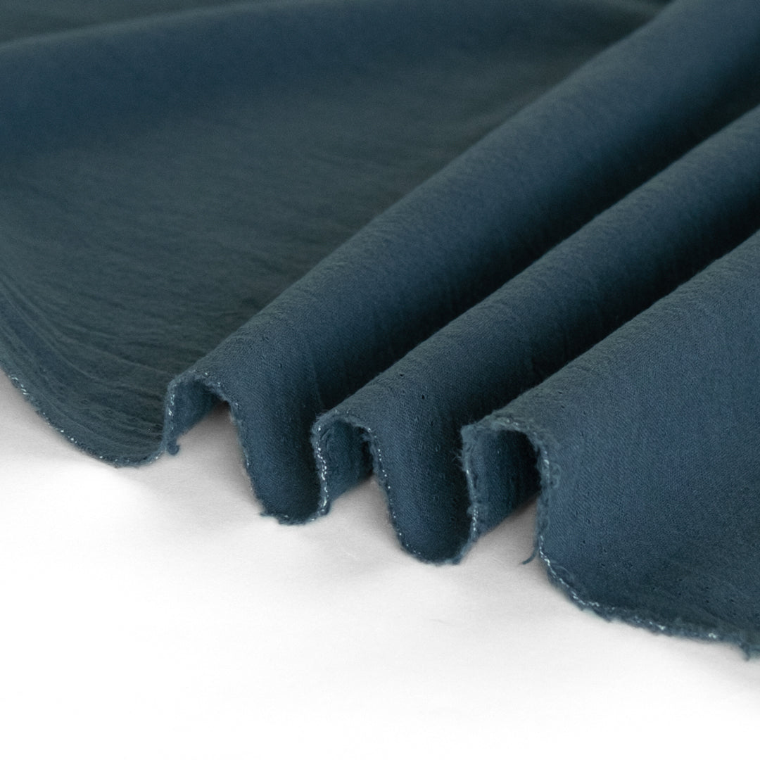 4.5oz Sandwashed Cotton - Petrol | Blackbird Fabrics