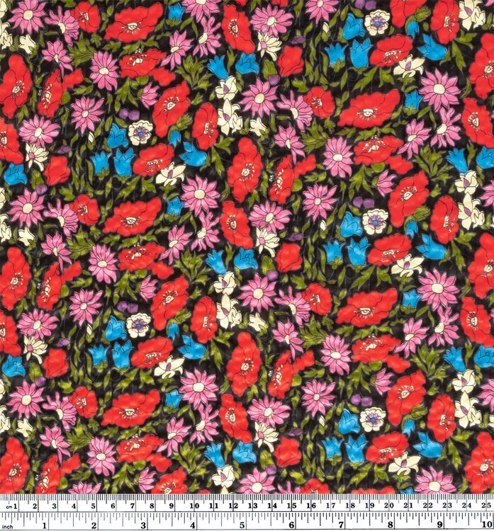 Secret Garden Crinkle Cotton - Black