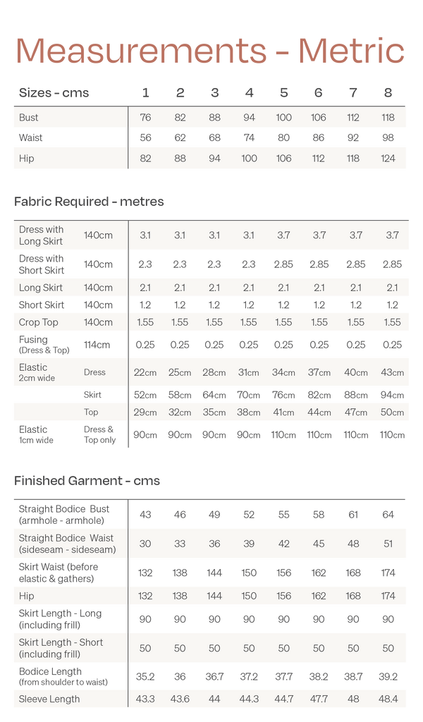 Estella Dress, Top & Skirt - Papercut Patterns