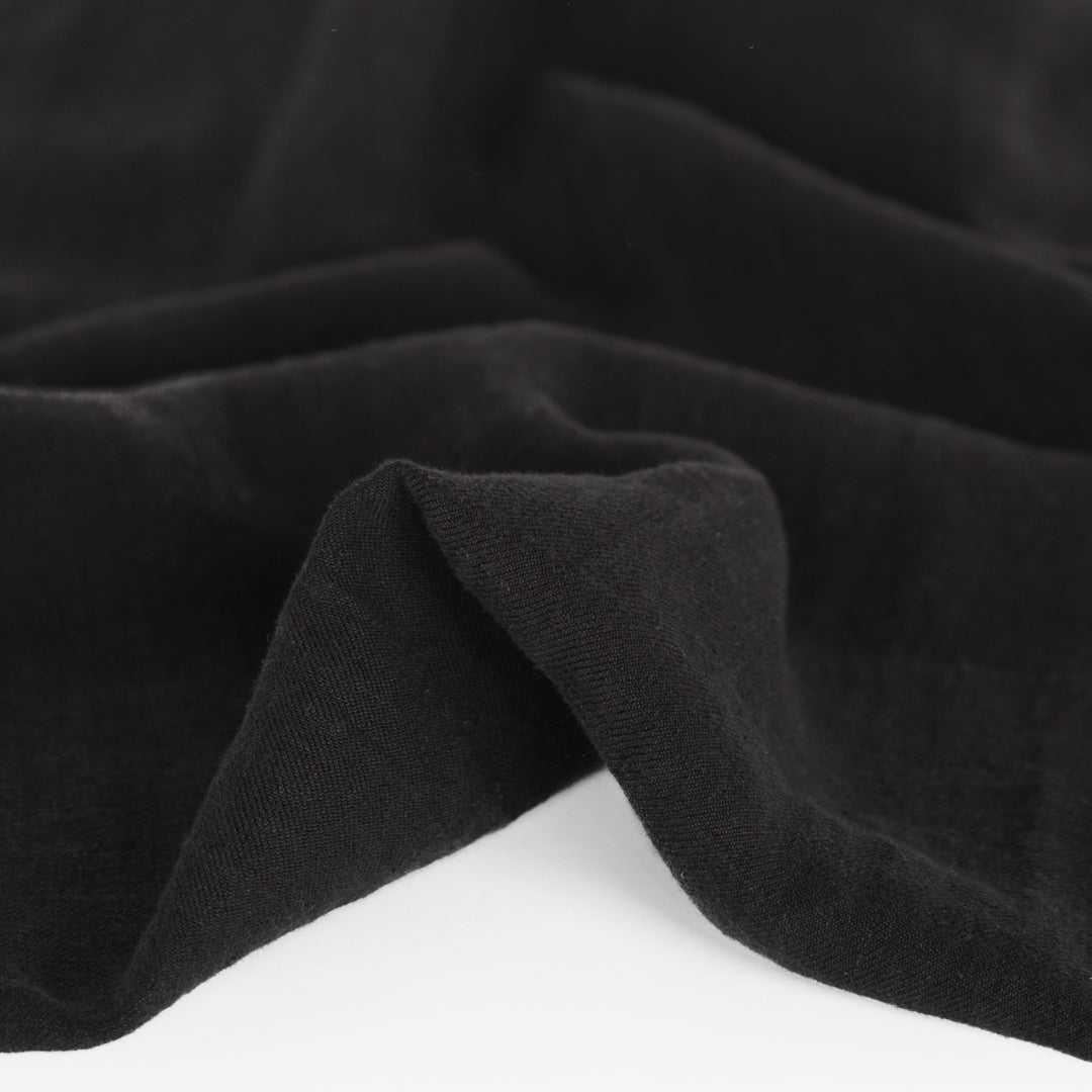 6.5oz Laundered Linen Twill - Black