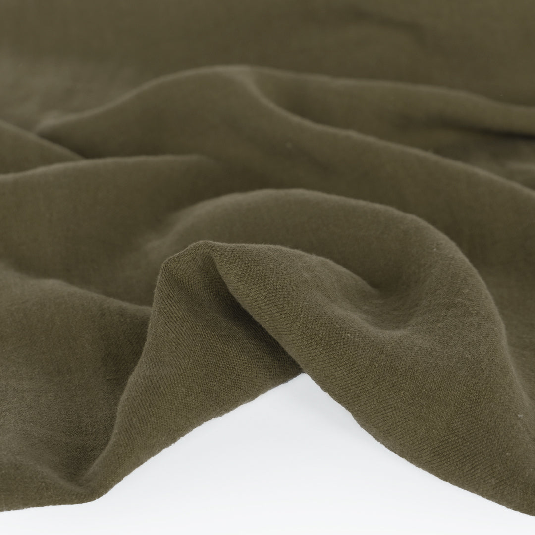 6.5oz Laundered Linen Twill - Olive Drab