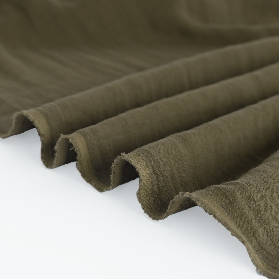 6.5oz Laundered Linen Twill - Olive Drab