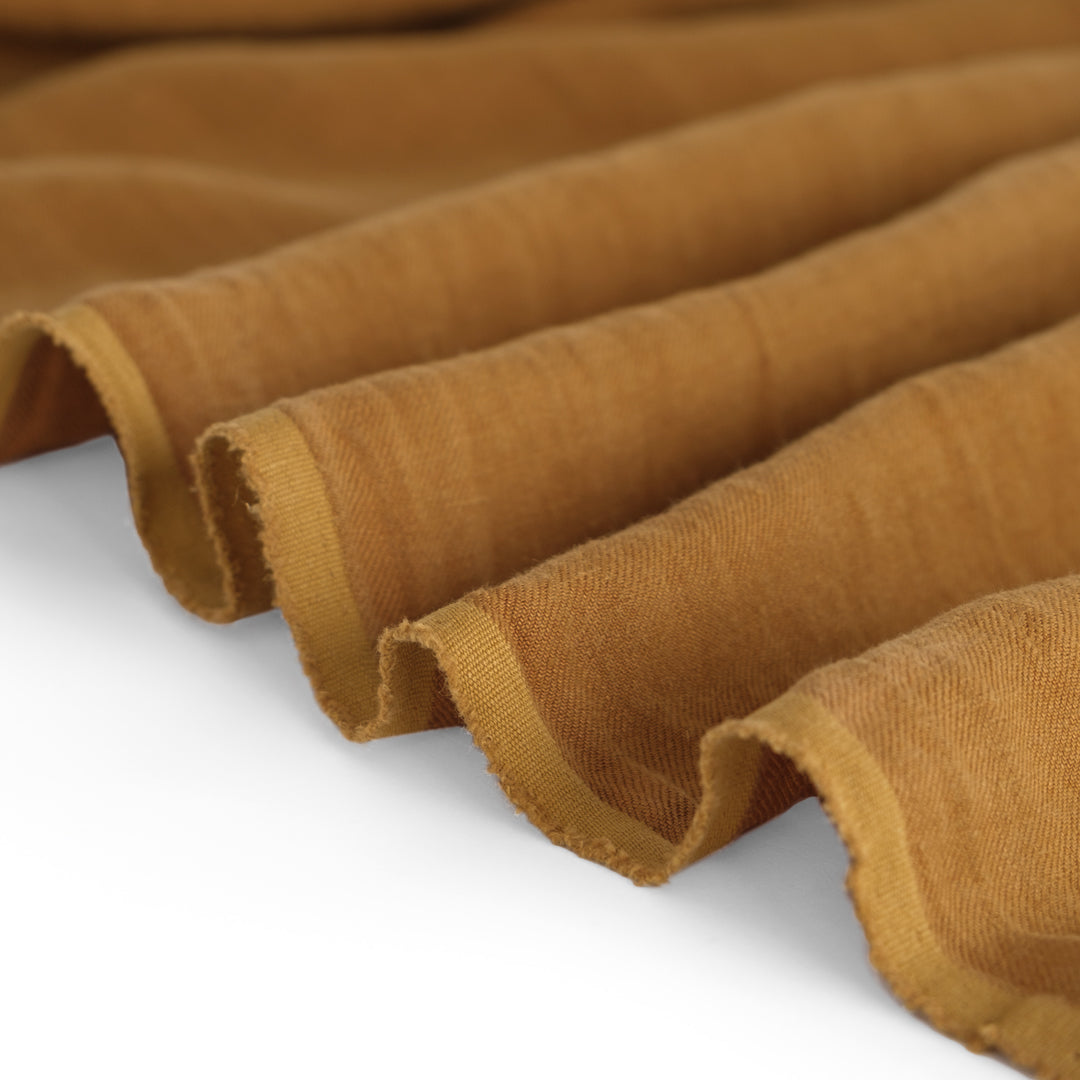 6.5oz Laundered Linen Twill - Caramel
