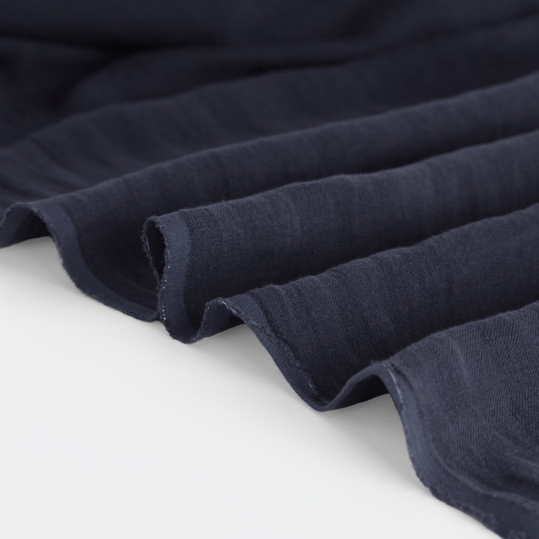 6.5oz Laundered Linen Twill - Navy