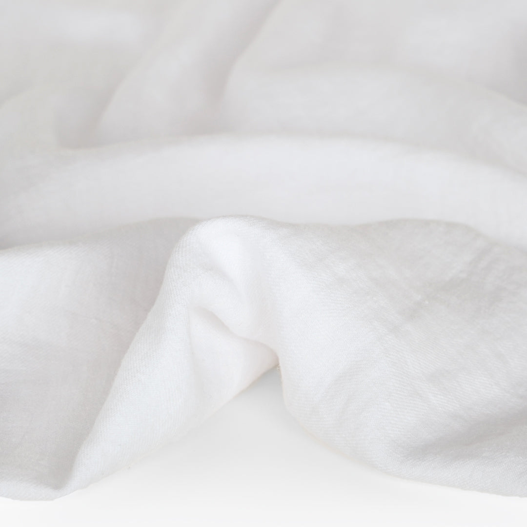 6.5oz Laundered Linen Twill - White