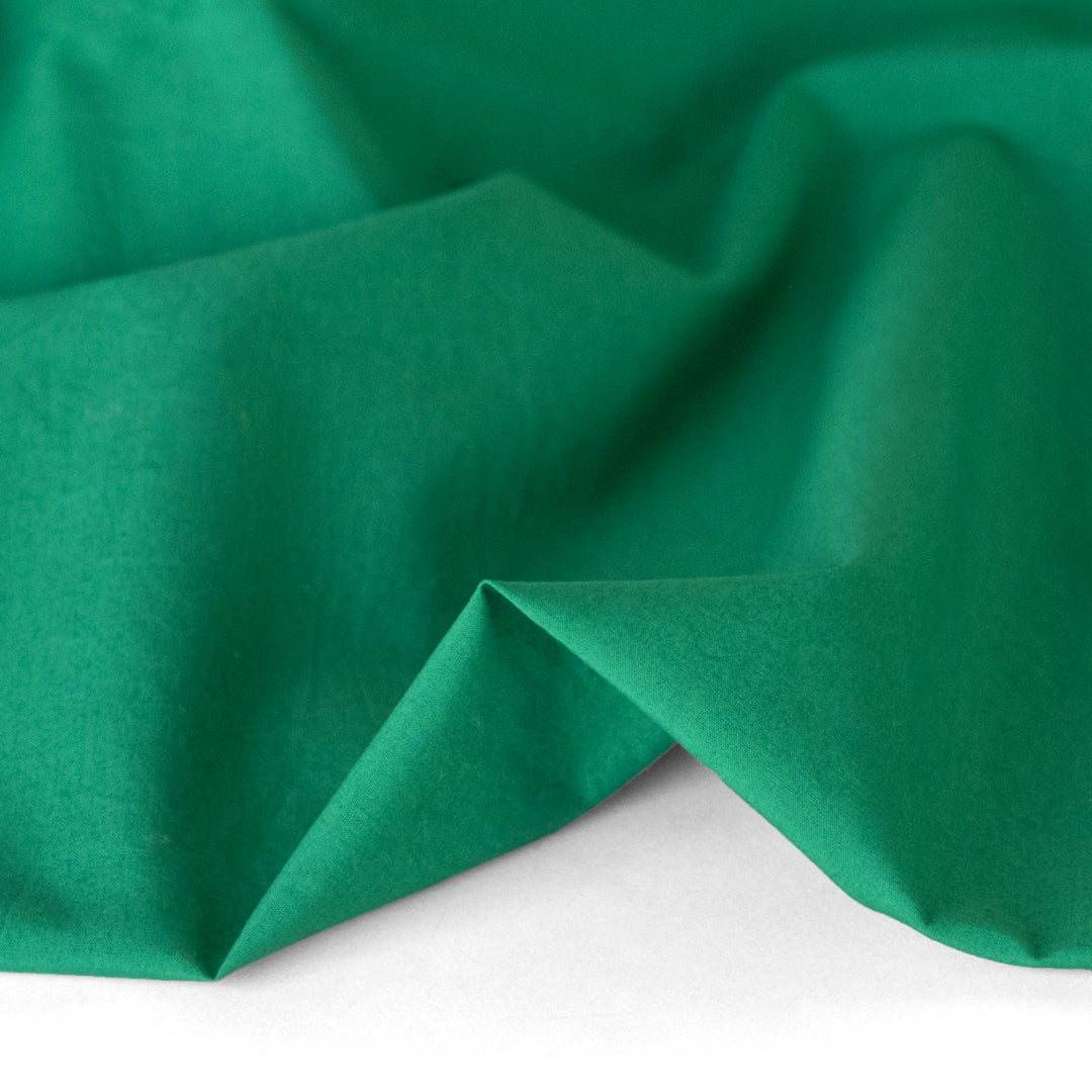 Washed Cotton Poplin - Viridian Green | Blackbird Fabrics