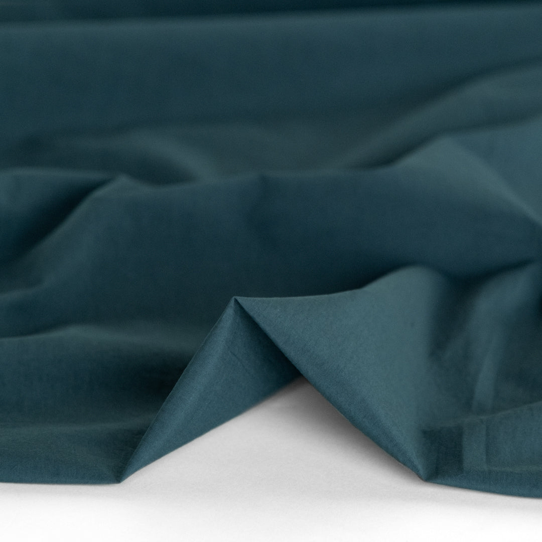 Washed Cotton Poplin - Petrol | Blackbird Fabrics
