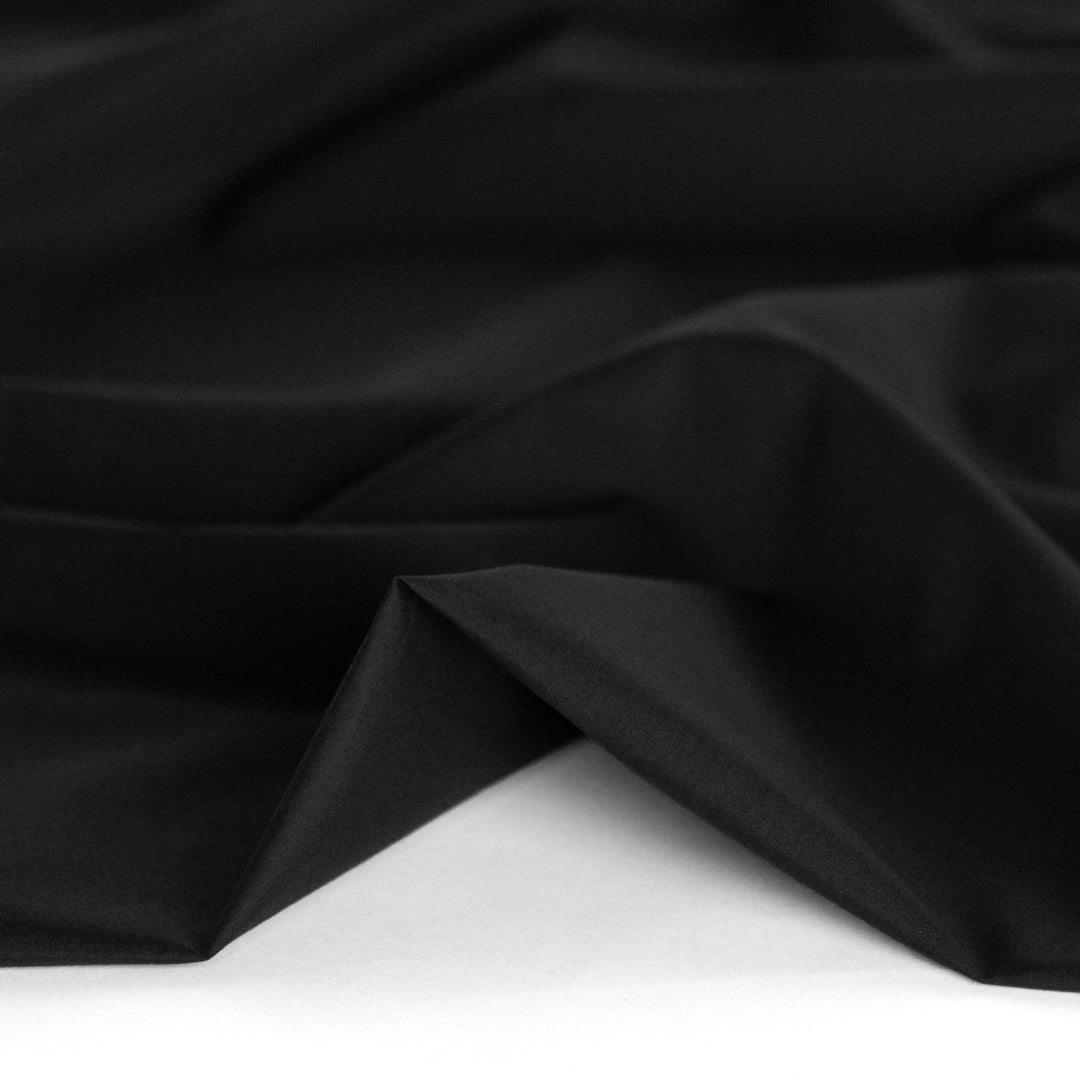 Washed Cotton Poplin - Black | Blackbird Fabrics