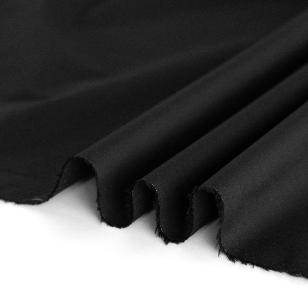 Washed Cotton Poplin - Black | Blackbird Fabrics