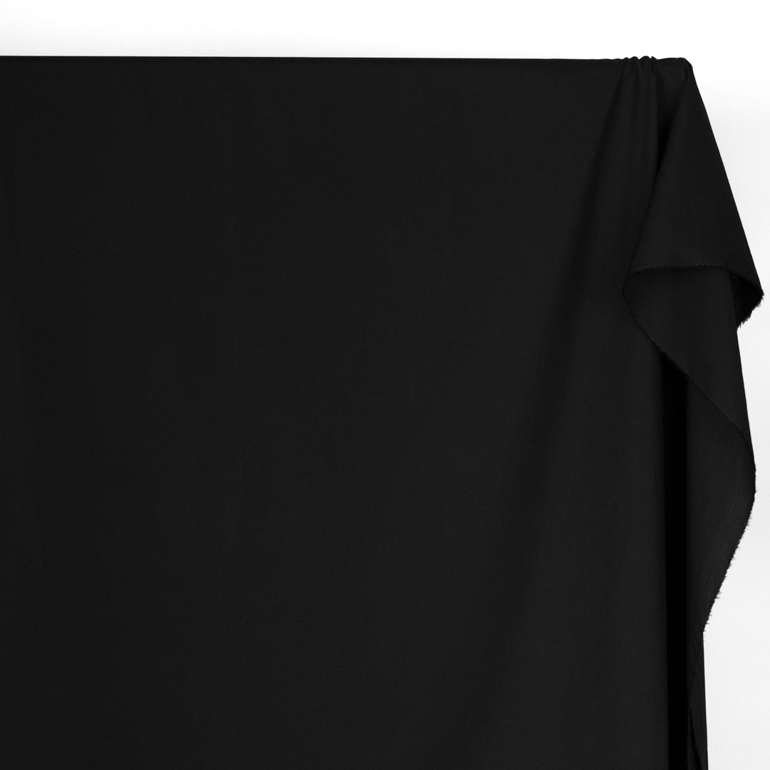 Washed Cotton Poplin - Black | Blackbird Fabrics